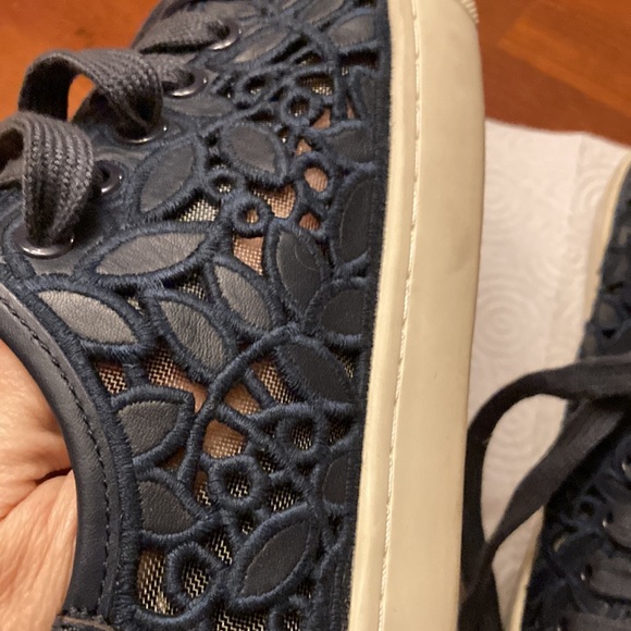Tory Burch Navy Lace Sneakers - Picture 10 of 11
